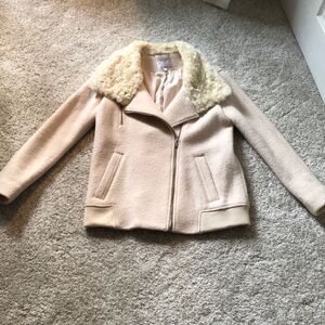 Zara jacket/coat, faux fur collar, size small